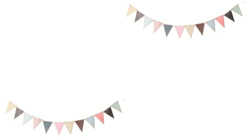 ifundom 2 Stück Papier-wimpelkette Für Partydekorationen Dekorative Geburtstagsflaggen Für Jungen Und Mädchen