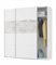 JUANIO Armario con 2 Puertas correderas Color Blanco/Artic Vintage - Longitud 180 cm x Altura 200 cm x Profundidad 60 cm