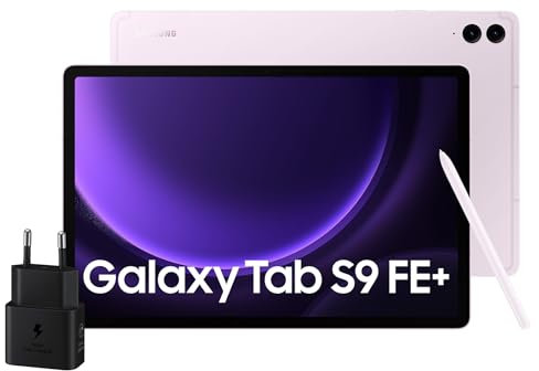 Samsung Galaxy Tab S9 FE+, Caricatore incluso, Display 12.4 TFT LCD PLS, Wi-Fi, RAM 8GB, 128GB, 10.090 mAh, Exynos 1380, Android 13, IP68, Light Pink, [Versione italiana] 2023