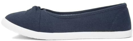 Lilley Pearl Womens Navy Slip On Canvas Shoe - Size 4 UK - Blue