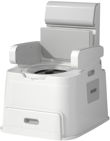 Chaise Percée Toilette, Chaise Pot de Chambre Adulte, Cadre de Sécurité WC, Accoudoir Toilette Personne Âgée, Cadre de Toilette Ajustable, Siege Percée, Chaise de Toilette Handicapé
