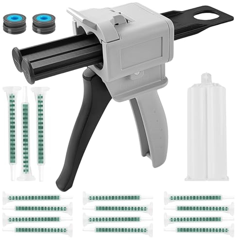 Pistola a Caldom, Miscelazione Omogenea, Spinta Manuale, Pistola Colla a Caldo, per Incollare, Glue Gun, Nylon Plastica, per Miscelare Due tipi di Colla