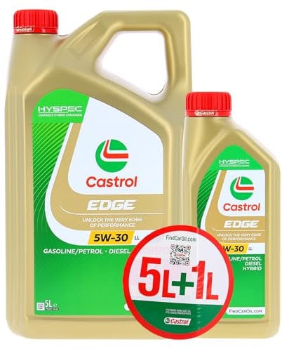 CASTROL EDGE 5W-30 LL, Huile Moteur, 5+1L