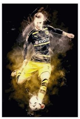 Fußball-Star-Poster, Marco Reus, Poster, 31 Stück, Leinwand-Poster, Schlafzimmer-Dekor, Sportlandschaft, Büro, Raumdekoration, Geschenk, ungerahmt: 20 x 30 cm