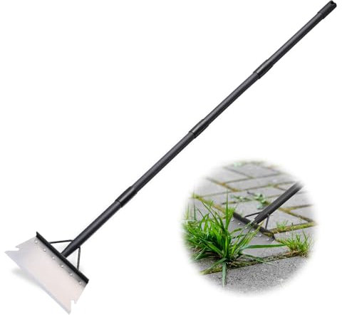 Pala multifunzionale per la pulizia del giardino, pala da giardino con manico lungo da 148 cm, strumenti per il diserbo, vanga piatta per il giardinaggio, raschiatura e rimozione del ghiaccio