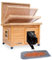 mymax Katzenhaus Outdoor aus Holz – wetterfeste Katzenhütte für draußen – Aufklappbares Dach, Höhenverstellbare Füße - 56 * 45 * 43CM (Braun)