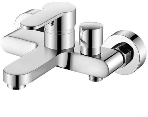 BlissfulAbode Robinet mitigeur de salle de bain - Triple vanne de mélange dissimulée - Moderne - Avec bec de baignoire - Mitigeur à levier unique pour robinet de douche