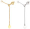 LoveVoos 2 pcs Kettenverlängerung,925 Sterling Silber Gold Verlängerungskette um Ihre Colliers und Armband zu Verlängern(Gold und Silber)