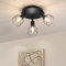 Zedelmaier Deckenleuchte Deckenstrahler 3 Flammig Rund E14 LED Deckenlampe für Wohnzimmer Schlafzimmer Arbeitszimmer Schwenkbar 350°ohne Leuchtmittel Schwarz