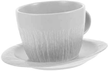 OKUMEYR Tazza Da Caffè in Ceramica Set Di Tazze Piattino Per Casa E Ufficio Robusto E Facile Da Pulire Adatto Per Varie Bevande