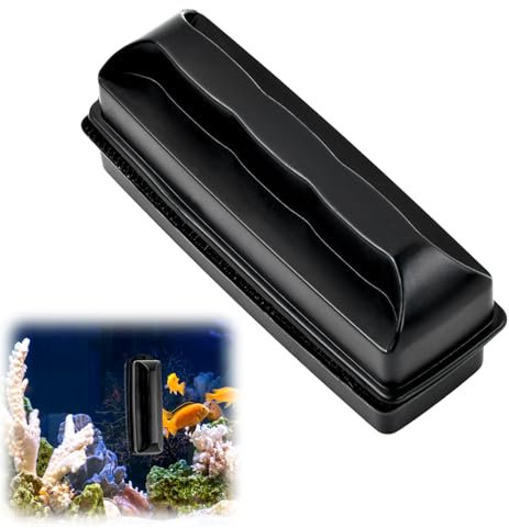Dewocke Aquarium Verre Brosse magnétique, Nettoyeur de vitre magnétique pour algues, Nettoyeur de vitre magnétique pour Aquarium, Brosse magnétique pour Aquarium sans Rayures