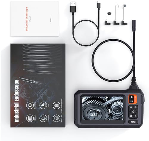 BOROCO 8mm Camera Endoscopique, 1080P HD caméra endoscopique de Type C avec 8 lumières LED, IP67 étanche caméra Pas Besoin de Wi-FI pour Smartphone Android et iOS, iPhone, iPad, Samsung