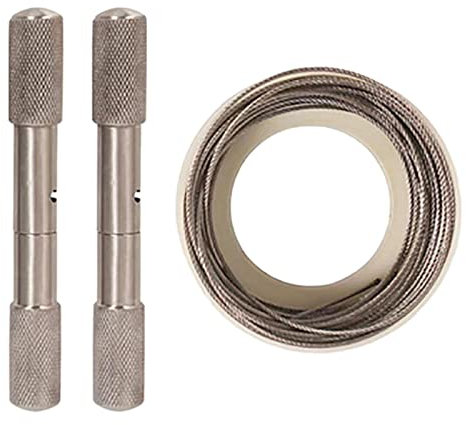 Sierras de alambre compactas, sierras de cadena para camping, sierras de descorno, asas/alambre para