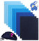 YSWOVUO 10 Stück 20x30cm Bastelfilz 2mm, Filzstoff zum Basteln, Polyester Steifer Filz für DIY Aufbewahrungstasche Filzunterlage Patchwork Nähen Basteln Handwerken Dekoration, Filz Blaue Serie