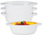 ICEBLUEOR Lot de 4 petits plats de cuisson en céramique de 300 ml avec poignées pour four, plats à lasagnes en céramique pour pâtes, tartes, quiche, tartes, crème brûlée, soufflé (18,5 x 11 x 4 cm)