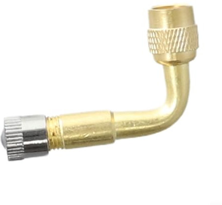 ZWEquipint Copper Tire Valve Extension Adapter,45 90 135 Degree Stem Extender,For Car Motorcycle Bicycle Electric Scooter Inflation Tool(135度)