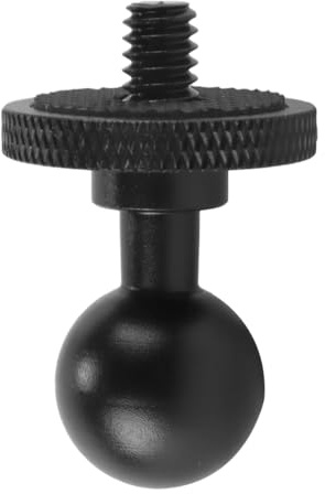Enwye Convertitore a Testa Sferica da 17 Mm, Testa a Vite da 1/4/Filettatura per Supporto Telecamera per Monitor Auto, Testa Sferica per Fotografia Panoramica a 360°.