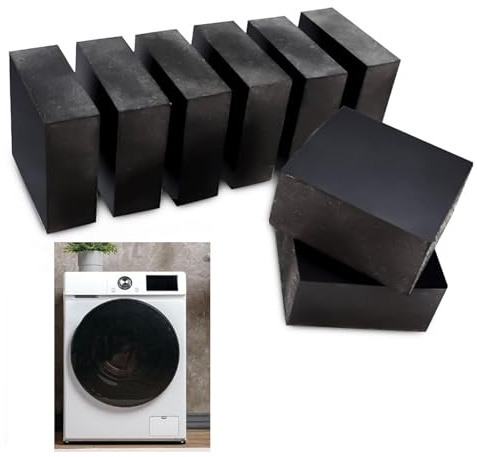 8pcs Anti-Vibration Rubber Pads, 50mm Square Anti-Vibration Isolation Mats, 10mm Thickness Heavy-Duty Non-Slip Rubber Blocks, Anti-Skid and Anti Noise for Compressor, Air Conditioner Applic
