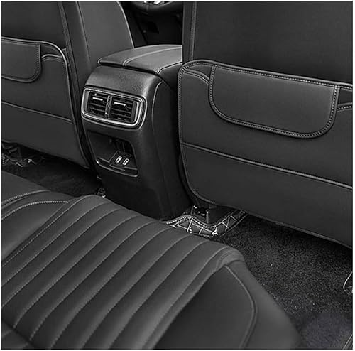 2 Stück Auto Rücksitz Anti Kick Pad für Cupra Terramar 2024 2025, Leder Rückenlehne Anti-Kick Pads Auto Rückenlehne Schutz Anti-Kick-Pad Autositzlehne