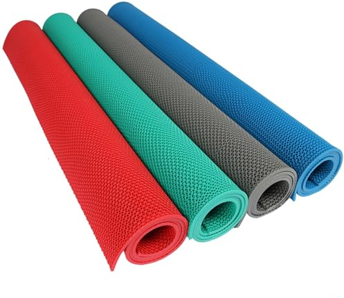 xinzyxx Drainagematte, rutschfeste Fußmatte, Kommerzieller Eingang, für Küche, Restaurants, Badezimmer, Garten, Schwimmbad, Zuschneidbar Duschmatte Antirutschmatte(Gray,1.6m*10m)