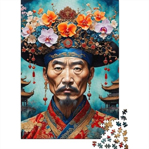 Chinesisches Adels-Puzzle mit 1000 Teilen für Erwachsene, Papierpuzzle, einzigartige Herausforderung, 38 x 26 cm / 1000 Teile