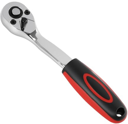 JiangZShangM Chiave a Cricchetto Reversibile 1/4 Pollice con 72 Denti, Cricchetto Ergonomico, Mini Cricchetto in Acciaio per Inserti e Bussole, Cricchetto Compatto per Lavori di Precisione