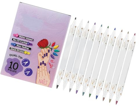 10 Farbige Professionelle Nagelmarker Mit Schnelltrocknungstechnologie Und Auslaufsicher Für Sofortige Nageldesigns. Stifte Nagelmarker