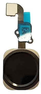 Smartex® Tasto Home Nero con Cavo Flessibile Compatibile con iPhone 6S