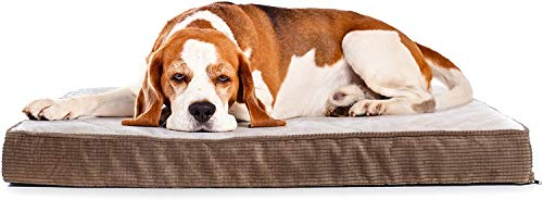 Milliard - Orthopädisches Stepp-Hundebett/Haustierbett - Schaumstoff in Eierkarton-Struktur mit waschbarem Bezug - für normalgroße Hundekäfige – 106 x 68 x 10cm (Large)