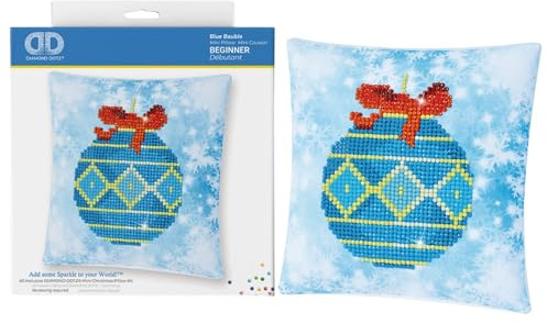 DIAMOND DOTZ DPP2 Kits, Canvas, Blue Bauble, 18 x 18cm