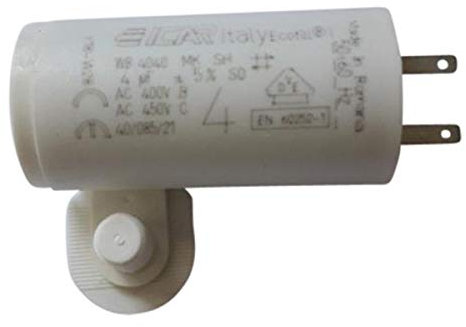 ICAR Condensateur 4 µF pour volet roulant Aluminium Cylindrique Montage trou traversant