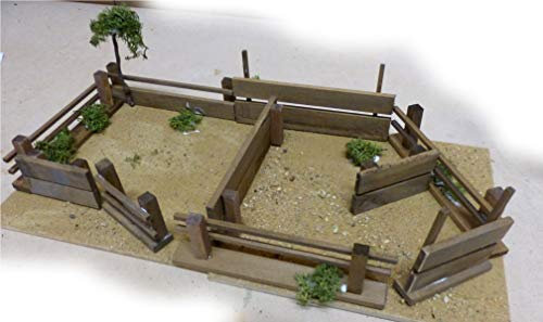 menta-modellbau Pferde-Ranch Streichelzoo Kreativ Bastelset 932 Pferdestall Ostergeschenk für Kinder