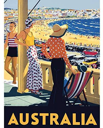 Wee Blue Coo Australien Reise Bondi Beach Meer Sonne Ungerahmter Kunstdruck 30x40 cm