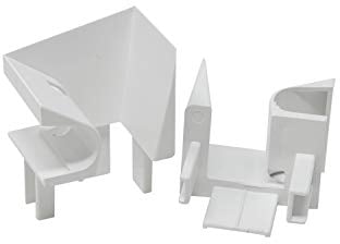 Schüco - Embudo de entrada de DIWARO.®, para rieles de guía de persianas de plástico, precio por par, color blanco