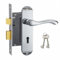 HENYIN Ensemble de serrure de porte de chambre à coucher de chrome poli d'argent constant, ensemble de serrure de porte d'entrée avec la clé, dossier 57mm (Z01-ET-57)