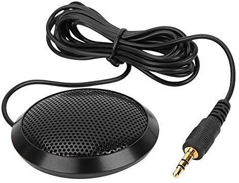 Qiilu 3.5mm Portable Desktop Computer Microphone for Conference Recording, Video Meeting, Call, Gaming, Podcast Creation, and More