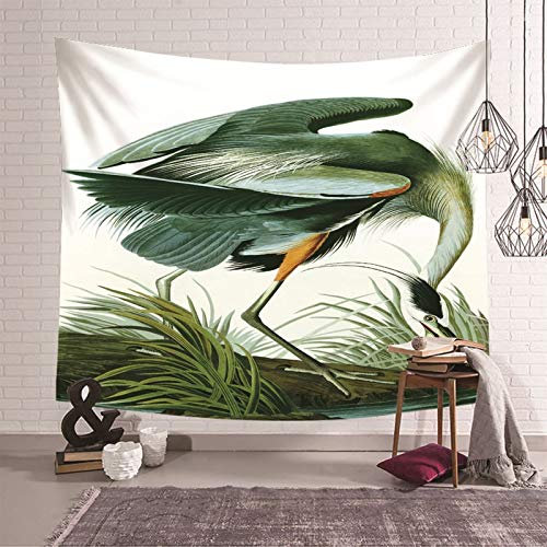 Beydodo Wandbehang Wohnzimmer, Wall Hanging Tapisserie Vogel Motiv Wandteppich Nordisch Jugendzimmer Schlafzimmer 350x256CM