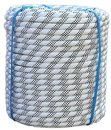 yjyxzy Corda Intrecciata in Poliestere per Arboricoltore Corda da tiro Resistente per Arrampicata Altalene da Campeggio a Vela Buona per Altalena e Nodo all'aperto (Bianco) (Color : 18mm, Size : 70m)
