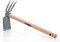 VITO Garden - Doppelhacke 3-zinkig mit Holzstiel - Stiellänge 40 cm - sehr stabile Kombihacke - Hacke zum Unkraut jäten - traditionell geschmiedetes Garten-Kleingerät