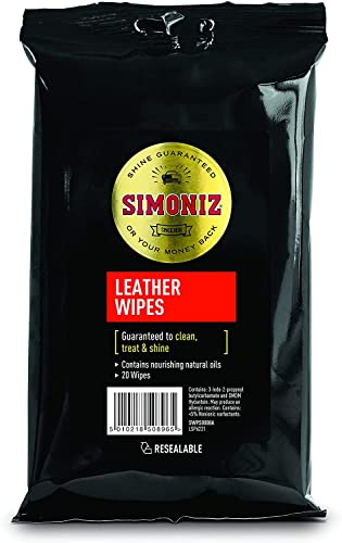 Bargainstore Leather Wipes Pack of 20 - Motor Car Interior Upholstery Cleaning Wipes