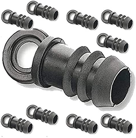 Suinga Lot de 10 Bouchon d'arrosage goutte à goutte 16mm noir| Bouchon anti-goutte pour tuyau d'irrigation 16 mm noir