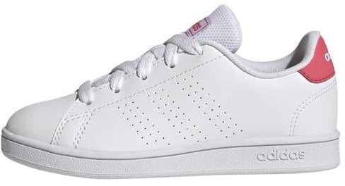 Adidas Advantage Lifestyle Court Lace Shoes, Scarpe da Tennis, Cloud White/Real Pink/Core Black, 36 EU
