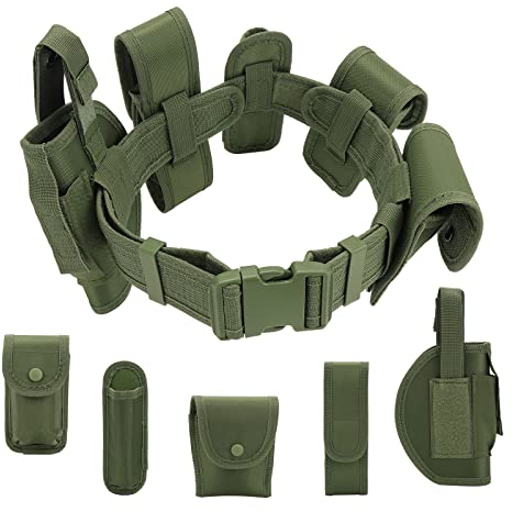 Kyrio Modular Equipment System Taktischer Hüftgurt mit Beuteln Taktischer Dienstgürtel mit Komponenten Holster für die Sicherheitsjagd von Strafverfolgungsbehörden