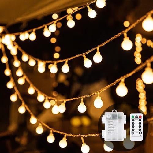Oreunik weihnachtsbeleuchtung Innen,60 LED 9 Meter Wasserdichte Lichterketten,8 Beleuchtungsmodi Weihnachtsdeko Innen,Weihnachtsdekoration für Schlafzimmer,Innen-und Außenbereich,Geburtstag