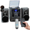 Auna Giradischi Bluetooh per Dischi in Vinile, a 2 Velocità di Riproduzione, Vintage con Casse Stereo, USB & CD, AUX, Gira Dischi con Lettore CD e Radio FM