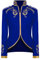 Mittelalter Kleidung Herren, Frack Herren Langarm Prinz Smoking Steampunk Frack Mantel Gothic Viktorianisch Blazer Jacke Karneval Kostüm Halloween Fashing Verkleidung Oberbekleidung Uniform Blau S
