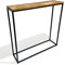 FLEXISTYLE Konsolentisch schwarz Metall Holz Eiche Industrial LOFT Design (80x80x20 EIN Regal)