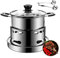 Réchaud à alcool pour l'intérieur, réchaud à alcool avec casserole, réchaud de camping portable pour l'intérieur et l'extérieur sans électricité, Mini réchaud à Alcool pour la randonnée (18cm)
