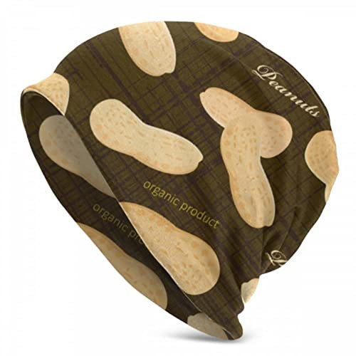 AOOEDM Casual Snack Peanut Dried Fruit Slouchy Beanie Cap Strickmütze für Männer Frauen Fisherman Beanie Hat Skull Cap Hut Unisex Geschenk