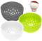Lot de 3 petites passoires en silicone avec filtre à tamis